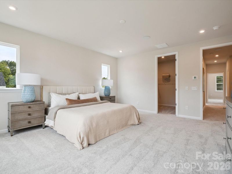 Light filled primary bedroom