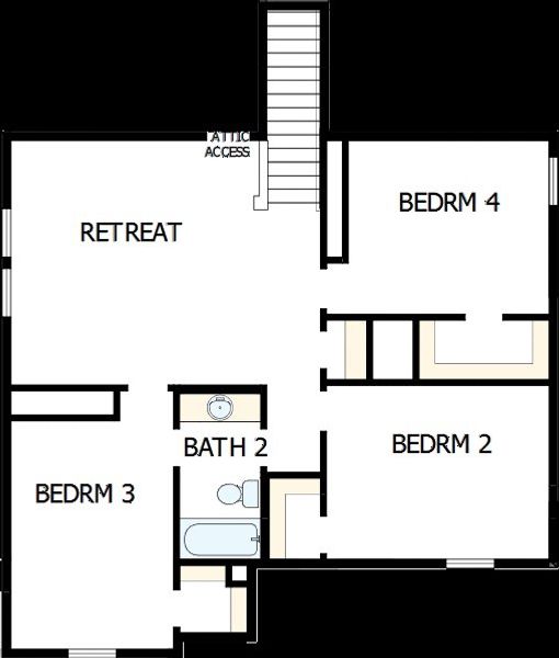 2D floor plan layout of this home in Briggs Ranch – Select Classic Series, San Antonio, TX (Image 3).