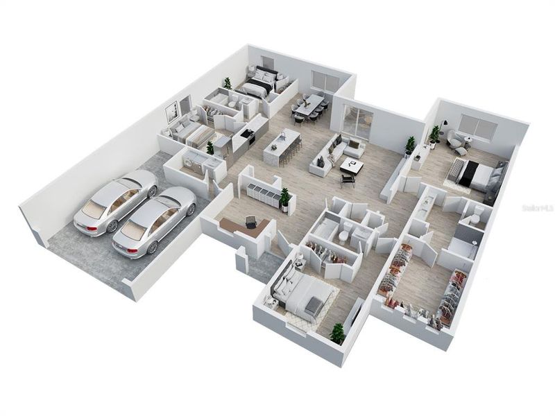 2D floor plan layout of this home in , Cape Coral, FL (Image 5).