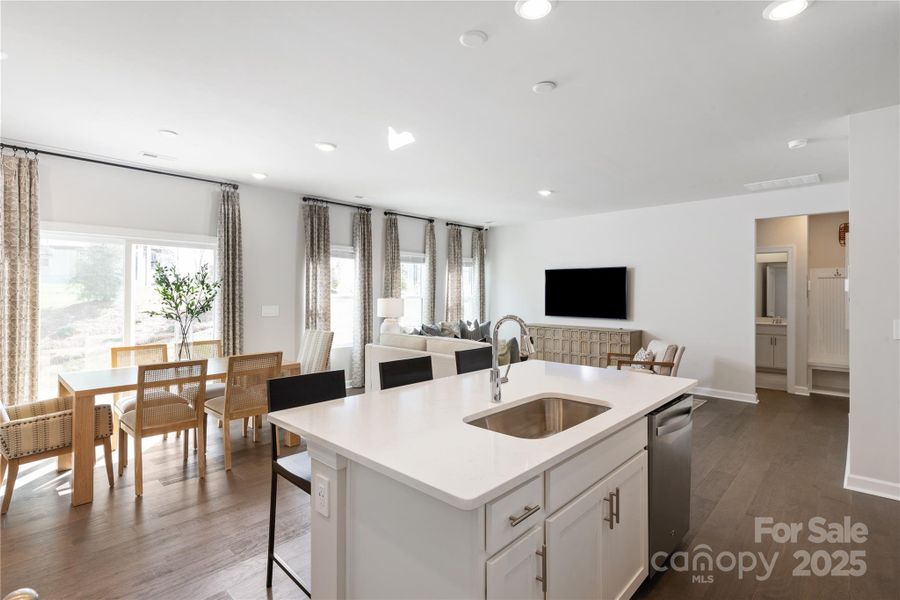 Furnished interior view inside a new home in Sutter's Mill, Mooresville (Image 12). Furnished interior view inside a new home in Sutter's Mill, Mooresville (Image 12).