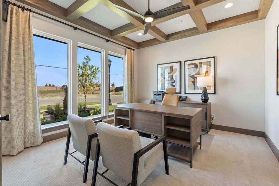 Furnished interior view inside a new home in Estates at Rockhill, Frisco (Image 18).