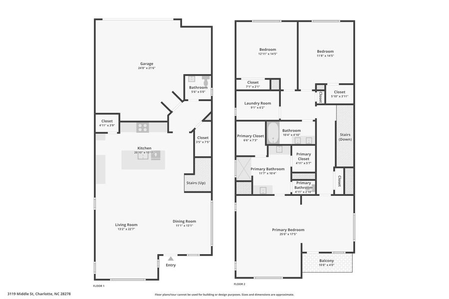 2D floor plan layout of this home in The River District Single Family Homes, Charlotte, NC (Image 6). 2D floor plan layout of this home in The River District Single Family Homes, Charlotte, NC (Image 6).