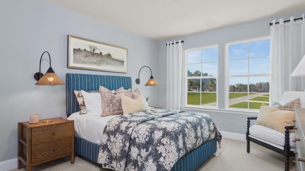 Stonefield home plan generously sized secondary bedroom with closet Stonefield home plan generously sized secondary bedroom with closet