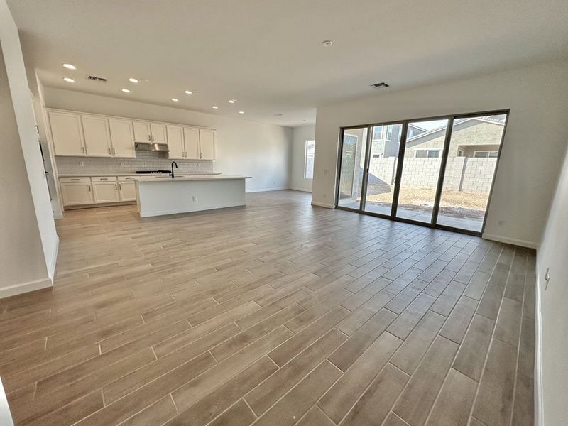 Great room and kitchen