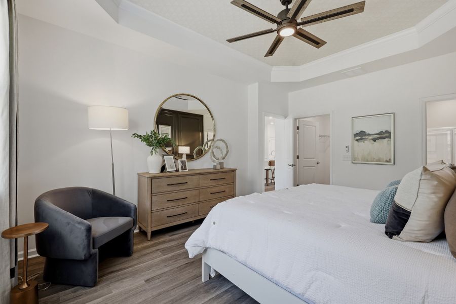 Representative furnished interior of a home built from the The Waterlily by Chesapeake Homes in Riverwalk Pointe at Mallory Creek - Townhomes, Leland (Image 8). Representative furnished interior of a home built from the The Waterlily by Chesapeake Homes in Riverwalk Pointe at Mallory Creek - Townhomes, Leland (Image 8).
