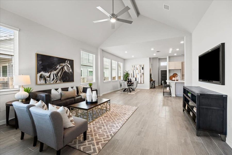 Furnished interior view inside a new home in Trace, San Marcos (Image 14).