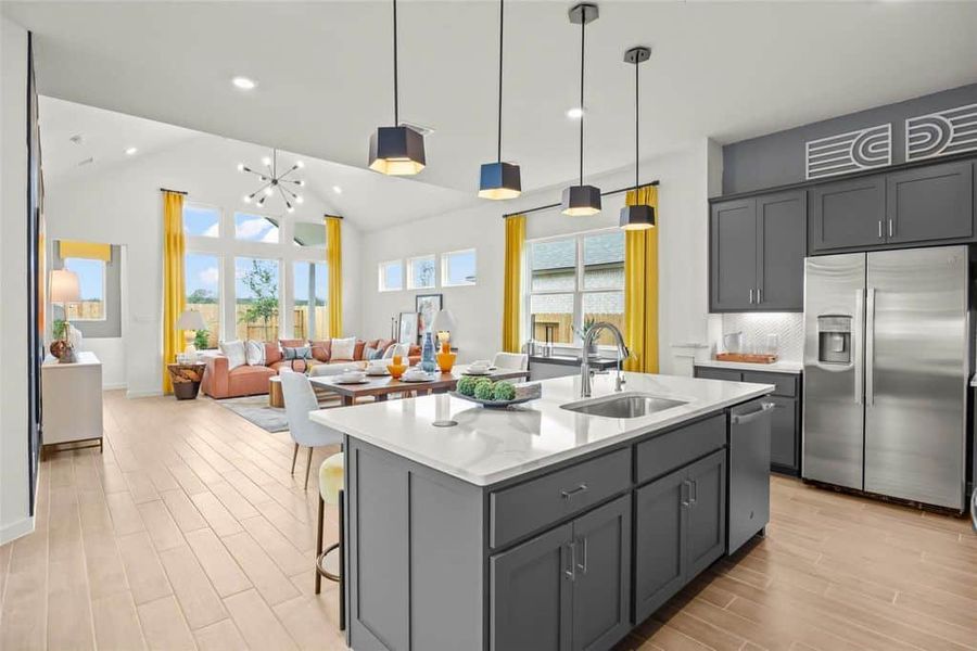 Furnished interior view inside a new home in Sunterra, Katy (Image 4).