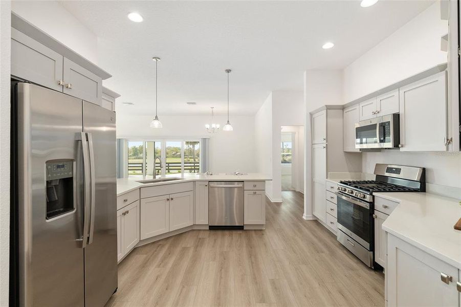 Furnished interior view inside a new home in , The Villages (Image 13).