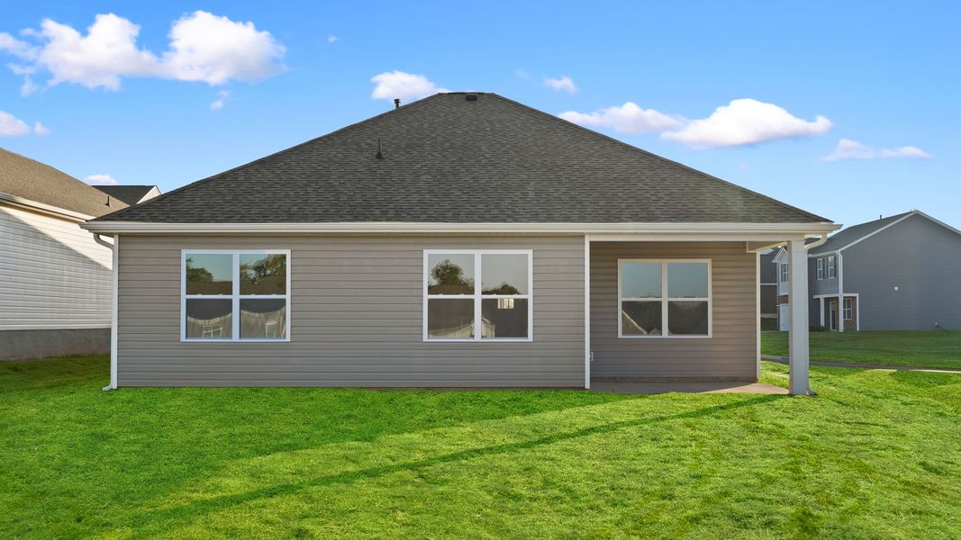 Exterior details and patio area of a home in Benjamin's Grove, Woodruff (Image 2). Exterior details and patio area of a home in Benjamin's Grove, Woodruff (Image 2).