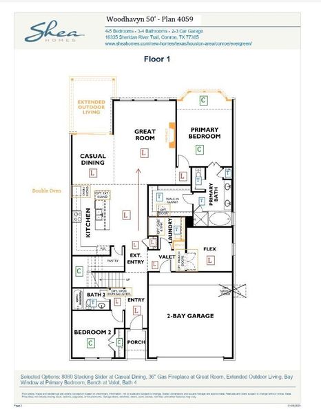 2D floor plan layout of this home in , Magnolia, TX (Image 4).
