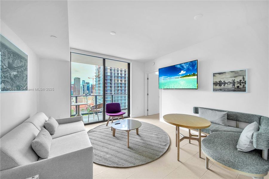 Furnished interior view inside a new home in , Miami (Image 11). Furnished interior view inside a new home in , Miami (Image 11).