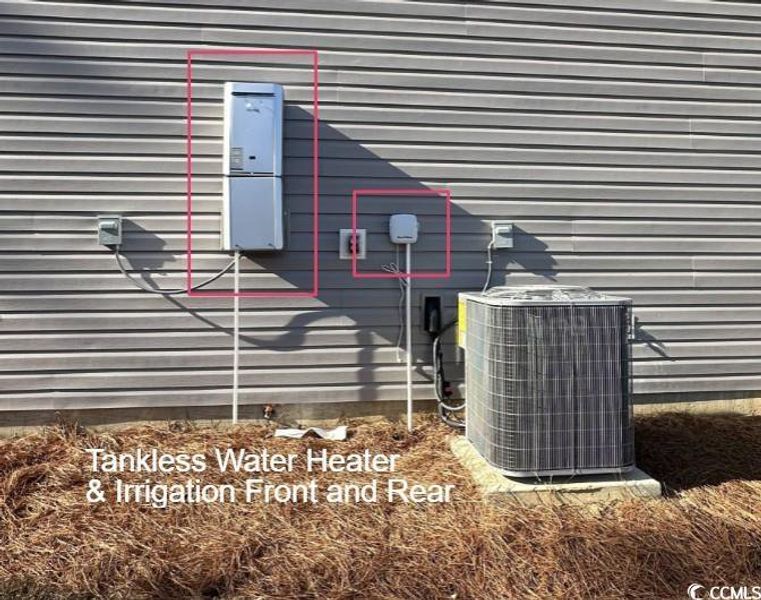 Exterior view of a central air condition unit