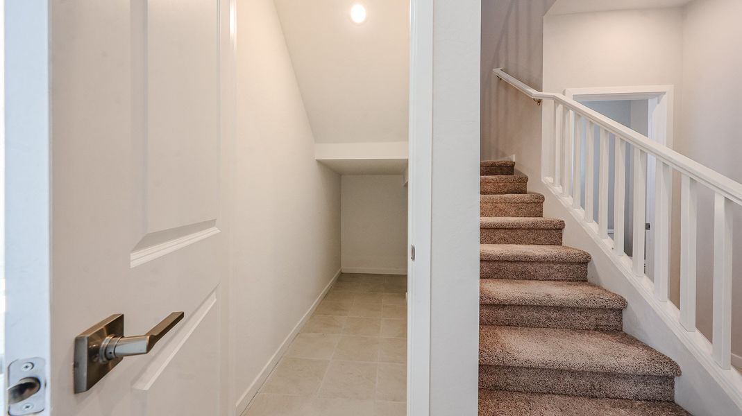 A staircase in a house.