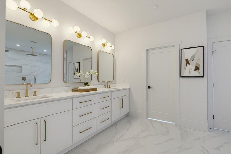 Furnished interior view inside a new home in , Atlanta (Image 40).