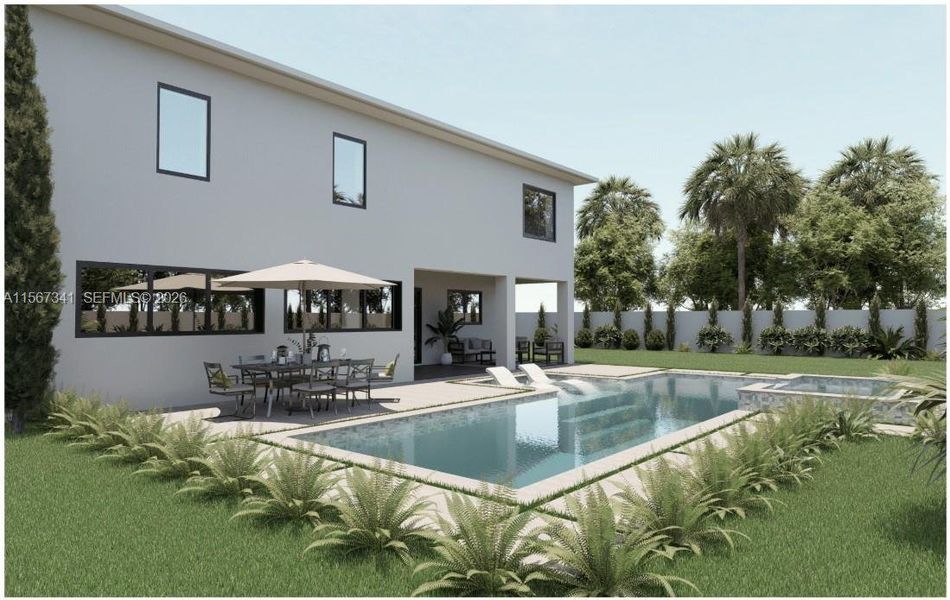 Exterior details and patio area of a home in , Davie (Image 4).