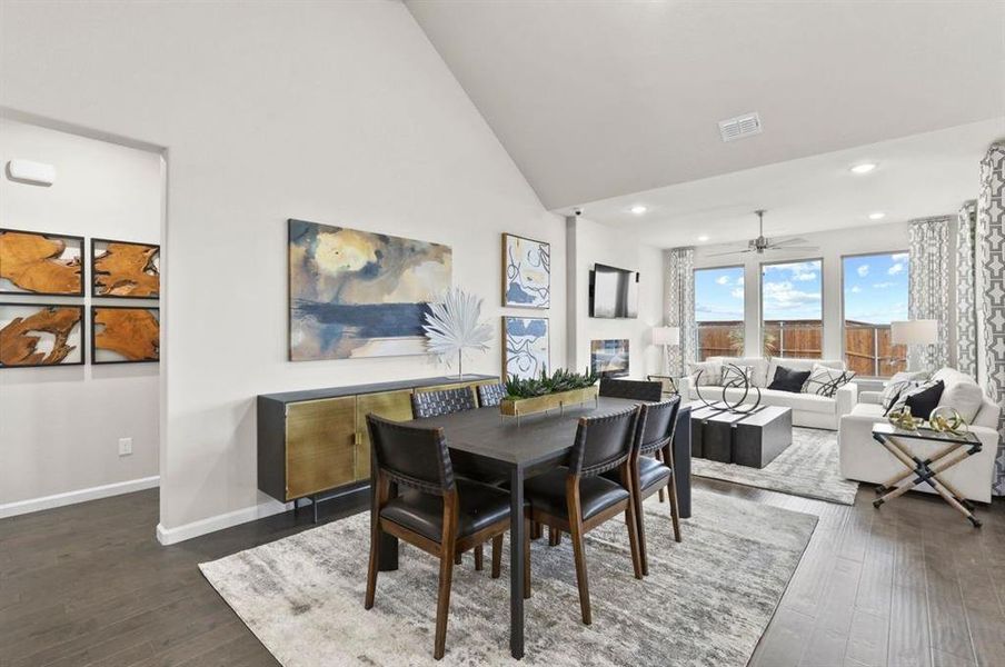 Dining room in the Wimbledon home plan by Trophy Signature Homes – REPRESENTATIVE PHOTO Dining room in the Wimbledon home plan by Trophy Signature Homes – REPRESENTATIVE PHOTO