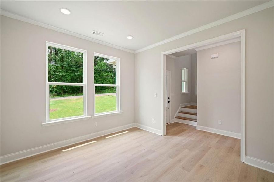 Spacious, unfurnished interior of a new home in , White (Image 18). Spacious, unfurnished interior of a new home in , White (Image 18).
