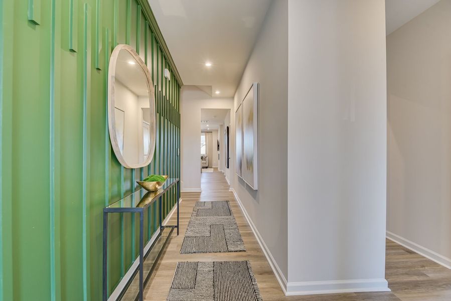 Furnished interior view inside a new home in The Beacon at Old Peachtree Single Family Homes, Lawrenceville (Image 210).