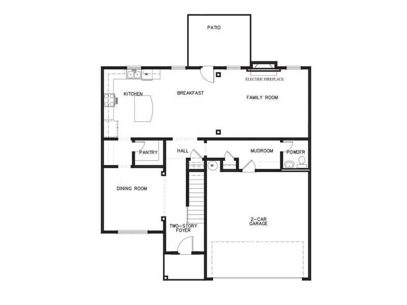2D floor plan layout for the The Chesire by Stephen Elliott Homes in Chimney Oaks, Homer, GA (Image 2). 2D floor plan layout for the The Chesire by Stephen Elliott Homes in Chimney Oaks, Homer, GA (Image 2).