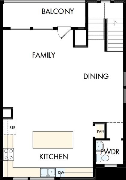 2D floor plan layout of this home in Trails at Waterside - Villas Series, Fort Worth, TX (Image 3).