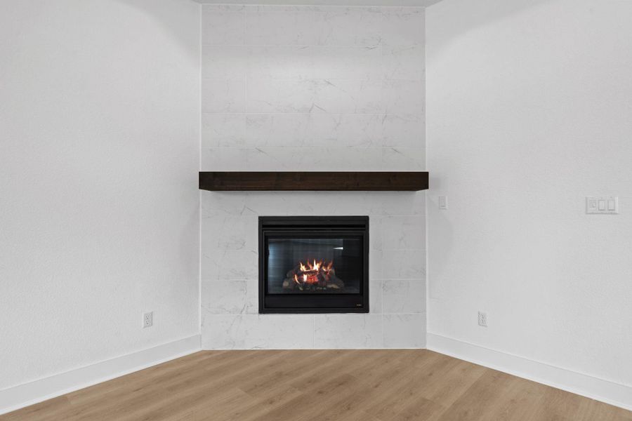 Gorgeous fireplace in Family Room