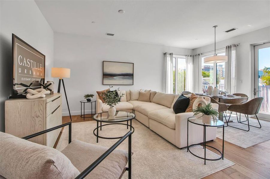 Furnished interior view inside a new home in Castille Urbana, St. Petersburg (Image 30).