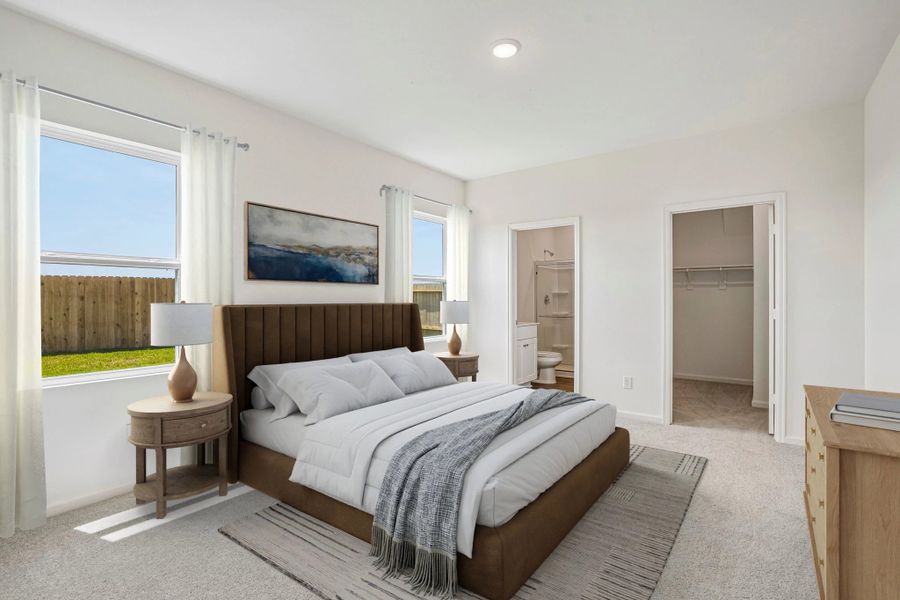 Representative furnished interior of a home built from the The Enterprise by Starlight Homes in Windmill Farms, Forney (Image 3).