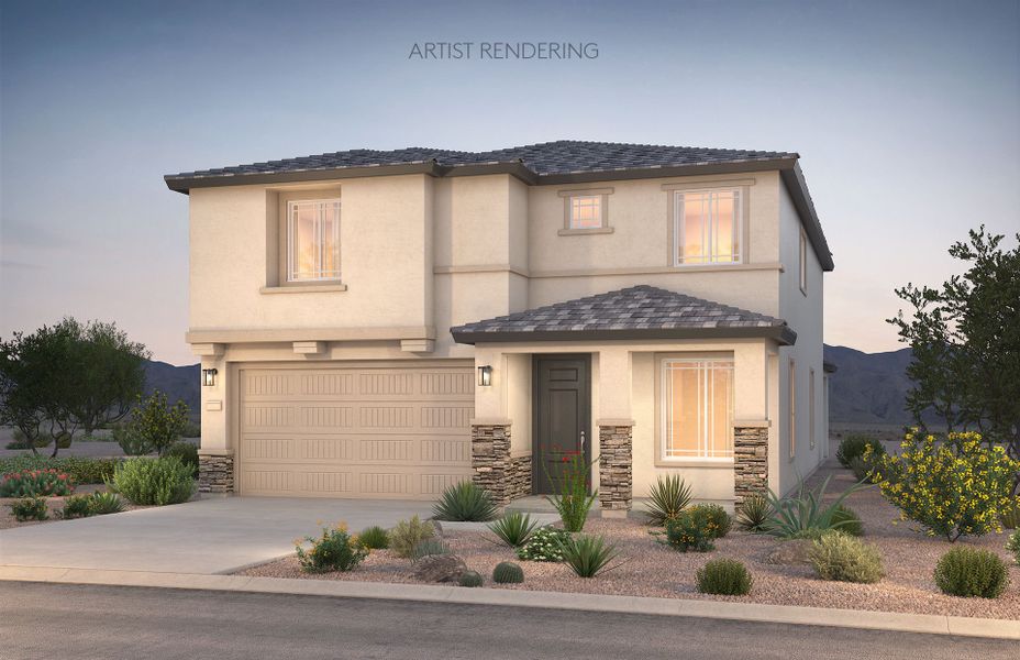 Representative exterior photo of a completed home built from the Firwood by Pulte Homes in Visara, Surprise, AZ (Image 22).