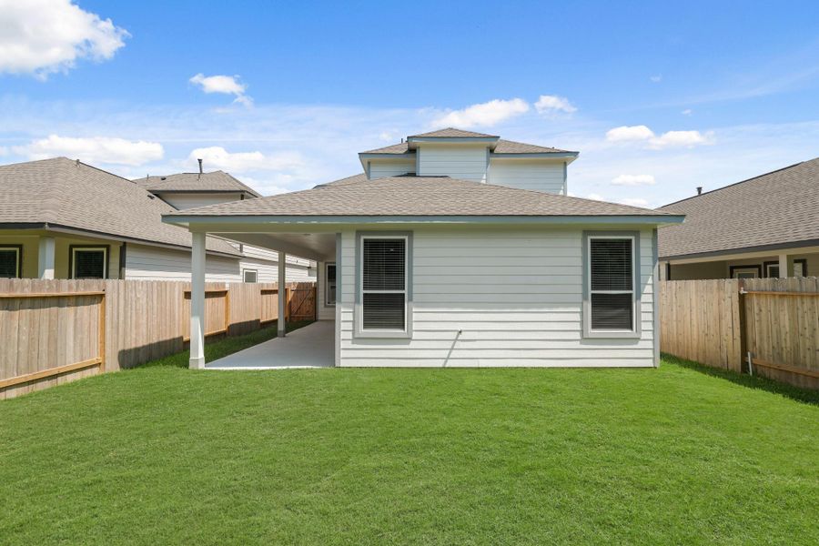 Front exterior of a new home in Cypresswood Landing, Humble, TX, highlighting curb appeal (Image 24).