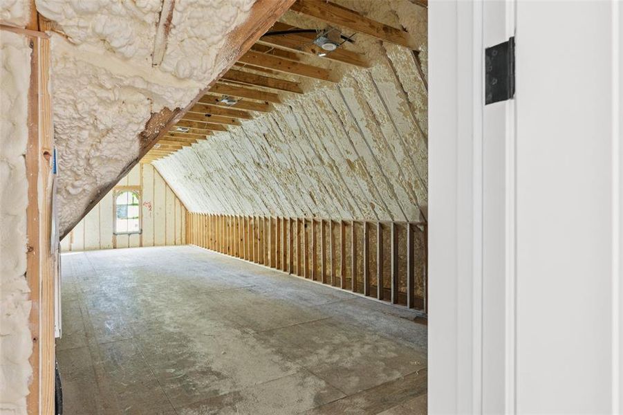 Floored Attic prepped for electrical & HVAC