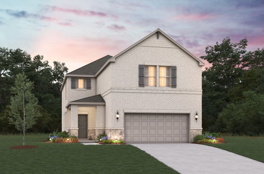 Representative exterior photo of a completed home built from the Bluebell by Beazer Homes in Churchill: Fields 40', Anna, TX (Image 1). Representative exterior photo of a completed home built from the Bluebell by Beazer Homes in Churchill: Fields 40', Anna, TX (Image 1).