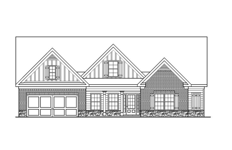 Representative rendering of the exterior for the (GA)The Emerson Ranch | Front Entry by Reliant Homes (Image 3).