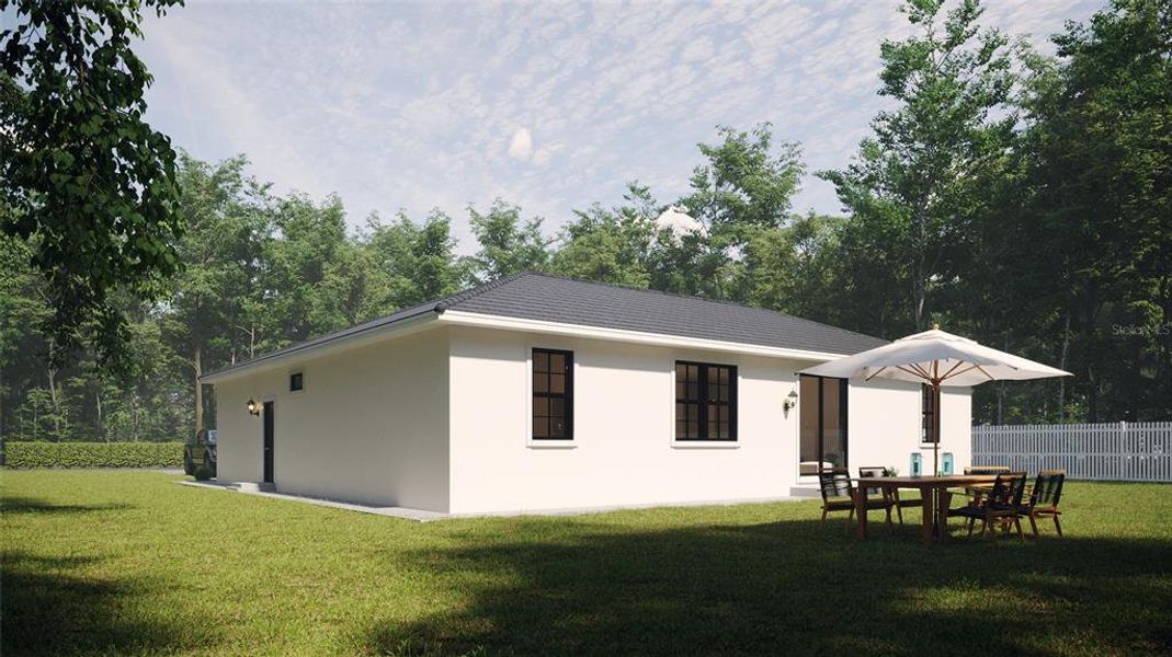 Exterior details and patio area of a home in , Brooksville (Image 3).