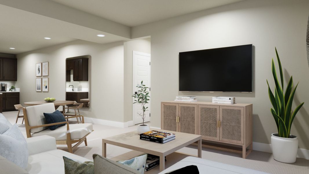 Representative furnished interior of a home built from the 3 by Trumark Homes in RainDance, Windsor (Image 20).