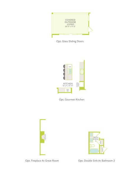 2D floor plan layout for the Rainey by Tri Pointe Homes in Lariat, Liberty Hill, TX (Image 4).