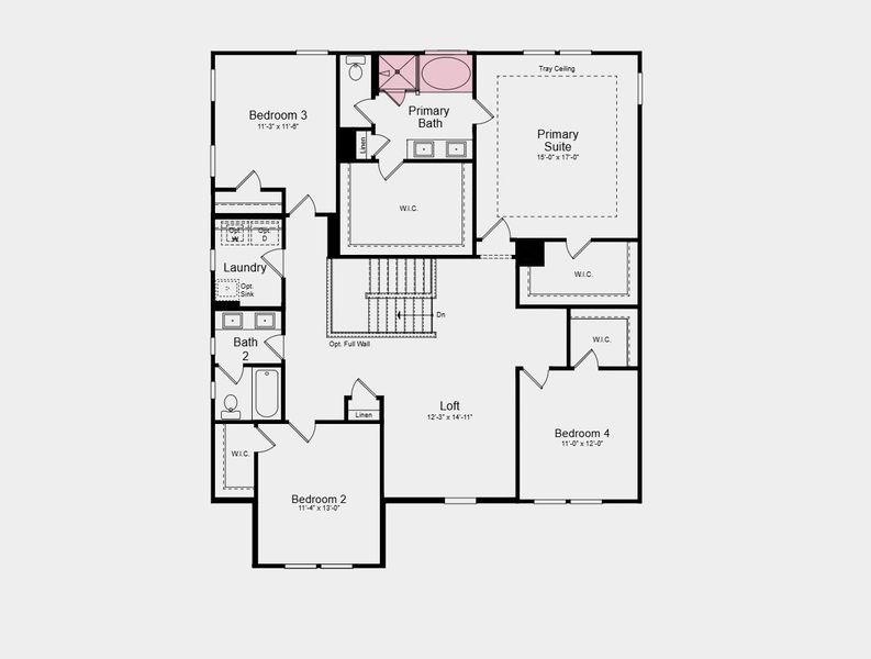 2D floor plan layout of this home in Nichols Farm, Dacula, GA (Image 30).