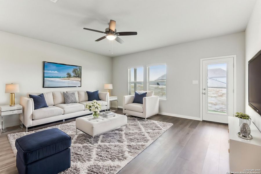 Furnished interior view inside a new home in Remington Ranch, San Antonio (Image 4). Furnished interior view inside a new home in Remington Ranch, San Antonio (Image 4).