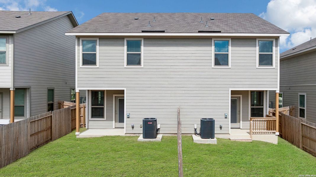 Exterior details and patio area of a home in Magnolia Village North, San Antonio (Image 4).