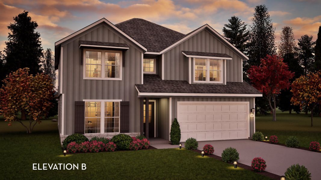 Representative exterior photo of a completed home built from the Southfork by CastleRock Communities in Aden Woods, Fairview, TN (Image 2).