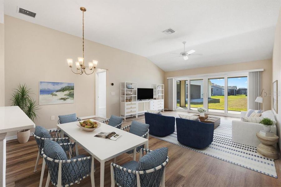 Furnished interior view inside a new home in , The Villages (Image 9).