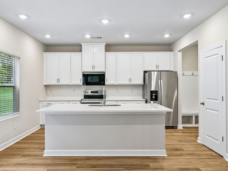 Furnished interior view inside a new home in Harper Landing, Stanley (Image 4). Furnished interior view inside a new home in Harper Landing, Stanley (Image 4).