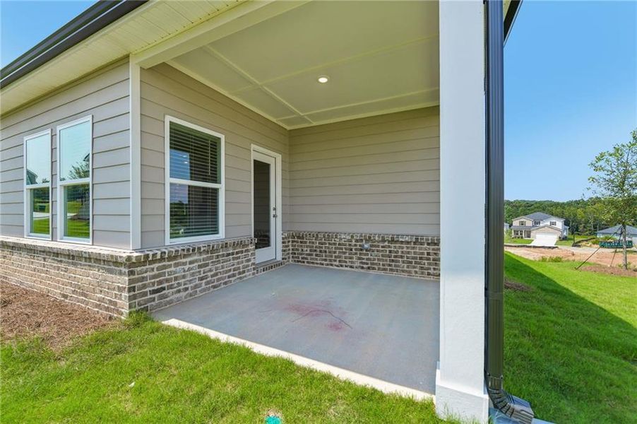 Exterior details and patio area of a home in Preserve at Mountain Creek, Pendergrass (Image 29). Exterior details and patio area of a home in Preserve at Mountain Creek, Pendergrass (Image 29).