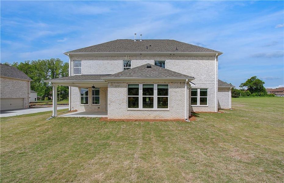 Exterior details and patio area of a home in Cambria at Traditions, Hampton (Image 19). Exterior details and patio area of a home in Cambria at Traditions, Hampton (Image 19).