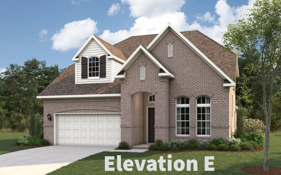 Representative exterior photo of a completed home built from the Portico by Stonehollow Homes in Estates at Baker Park, Sherman, TX (Image 14).