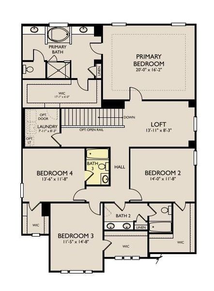 2D floor plan layout of this home in Arbors at Richland Creek, Buford, GA (Image 5). 2D floor plan layout of this home in Arbors at Richland Creek, Buford, GA (Image 5).