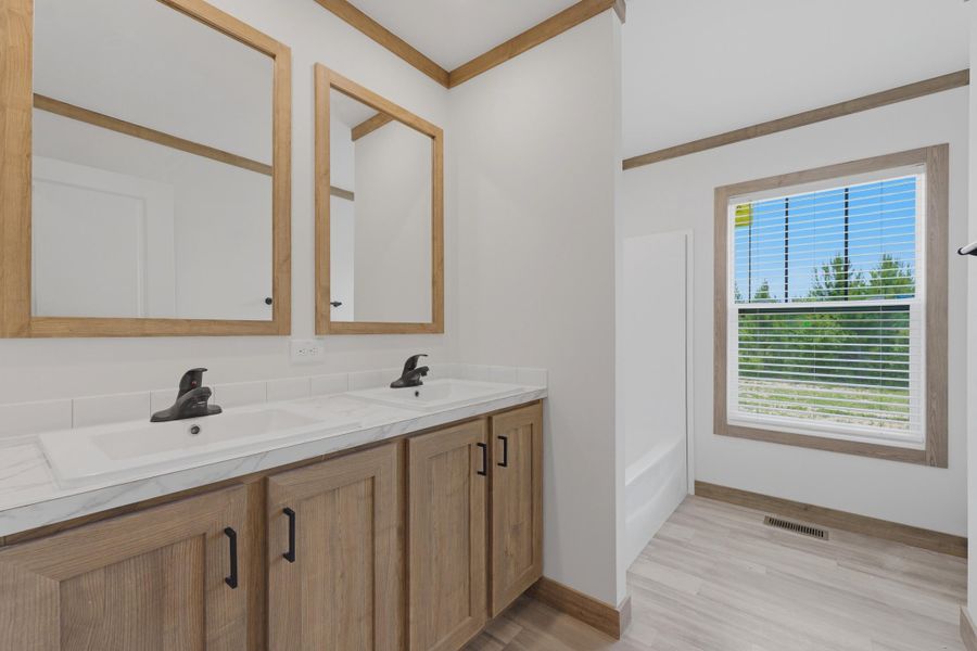 Furnished interior view inside a new home in , Cross (Image 14).