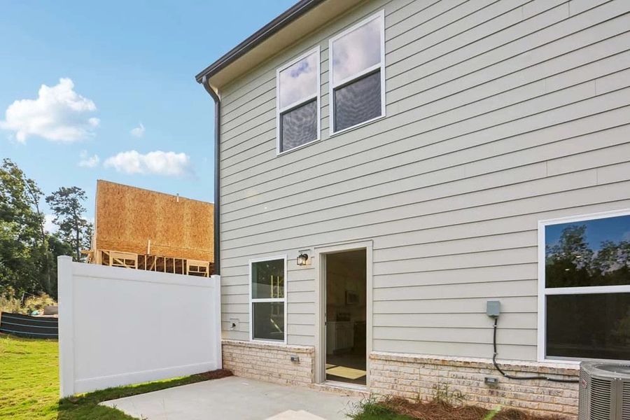Rear Exterior with Private Patio