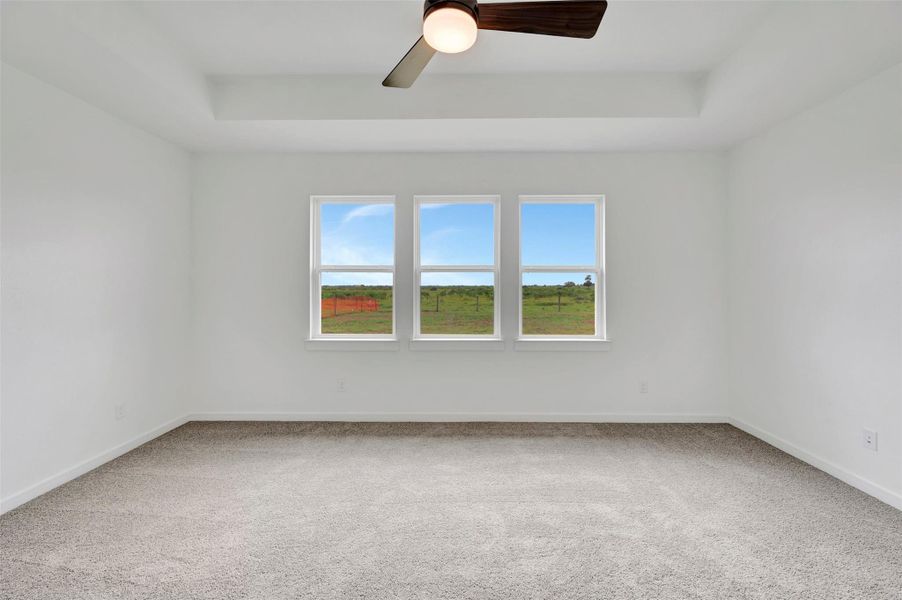 Spacious primary suite