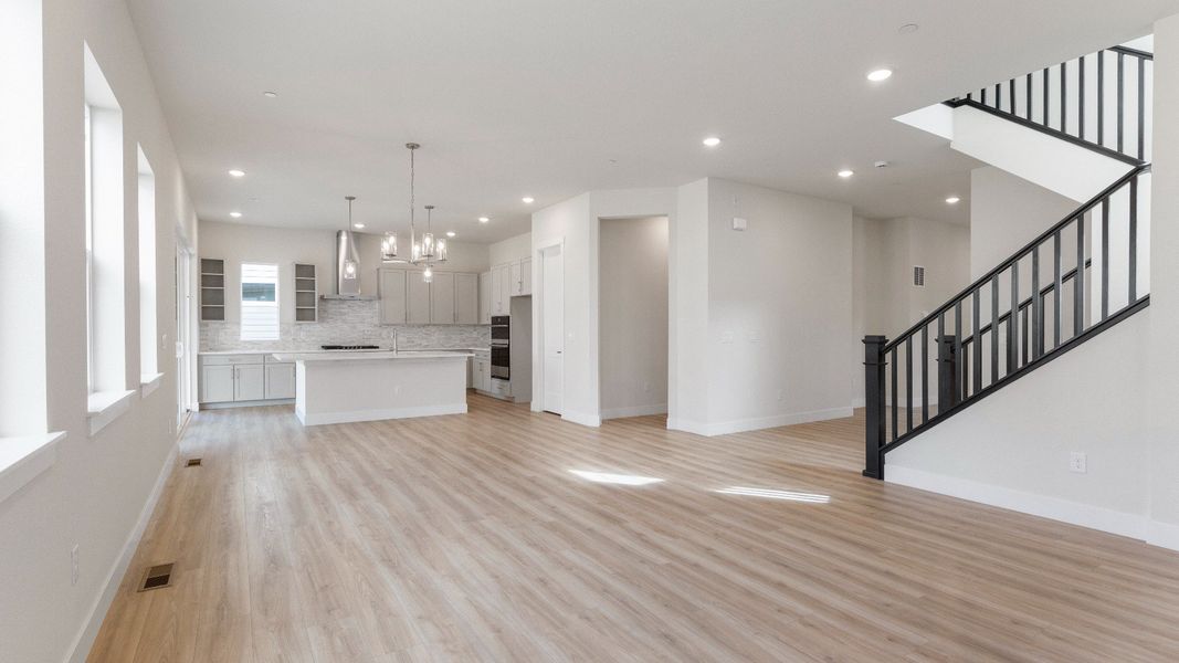 Furnished interior view inside a new home in Dillon Pointe - Journey, Broomfield (Image 11).
