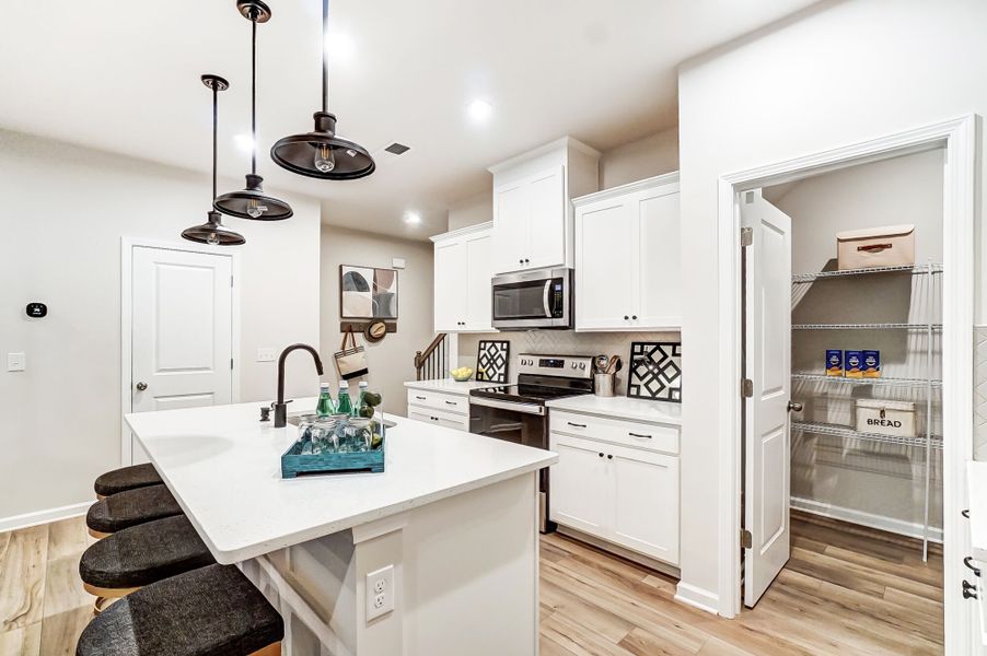 Kitchen with walk-in pantry